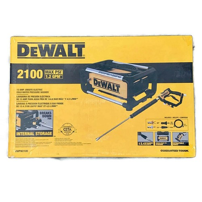 #ad DEWALT DWPW2100 Corded 2100 psi 1.2 gpm 13 Amp Jobsite Pressure Washer $229.99