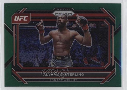 2023 Panini Prizm UFC Green Prizm Aljamain Sterling #56
