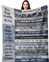 Geschenk FüR Papa Decke 150X130Cm, Vatertag Valentinstag Weihnachten,