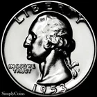 1953 Washington Quarter PROOF GEM ++ Uncirculated 90% Silver Coin