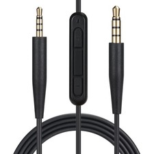 EARLA TEC Replacement Audio Cable Cord, Aux Wire 3.5mm to 2.5mm for Black