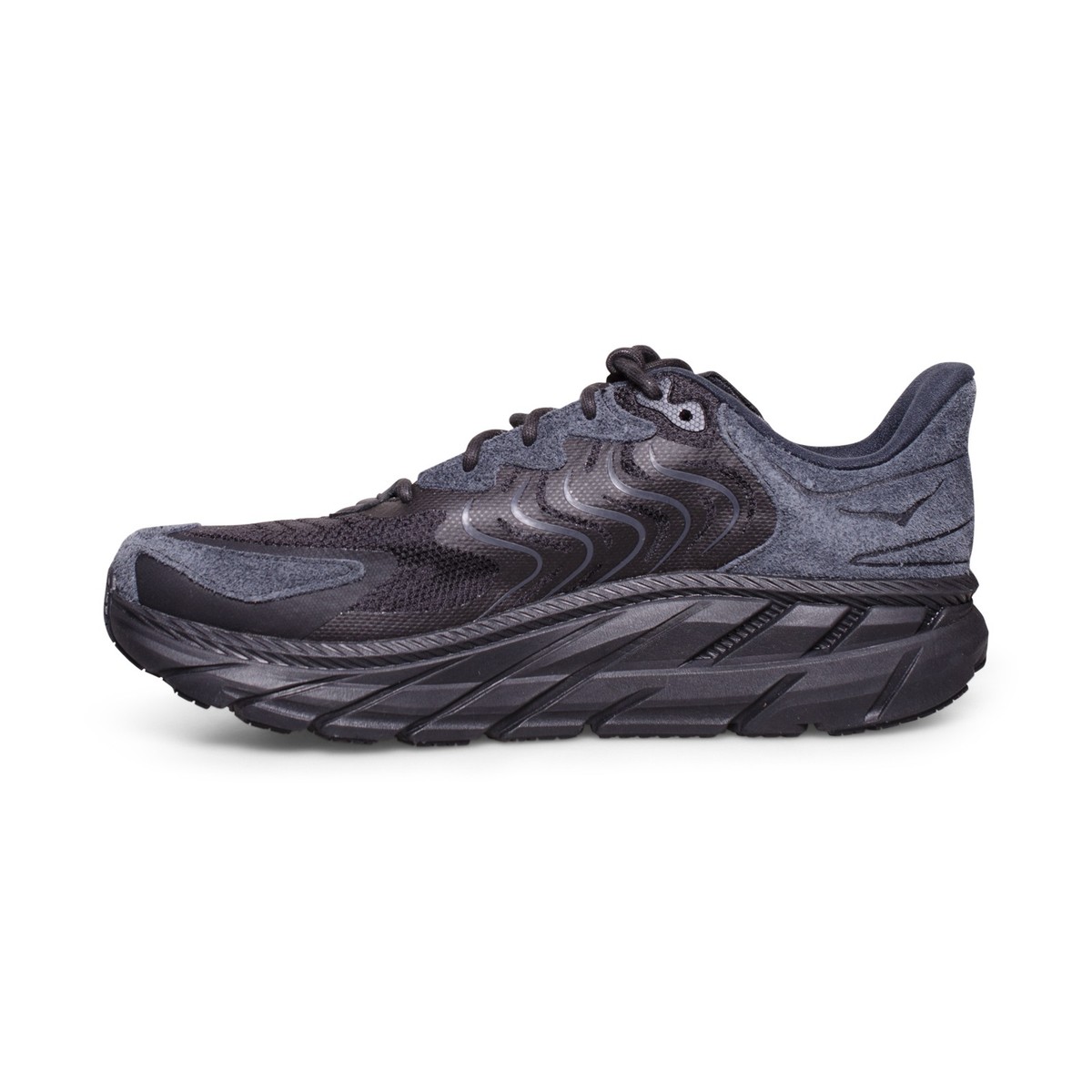 HOKA ONE ONE CLIFTON LS BLACK / ASPHALT SUEDE ALL GENDER RUNNING