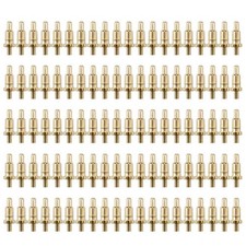 100 PCS Pogo Pins 4.3mm Gold Plated Copper Spring Test Thimble Connectors