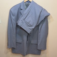 Jos A Bank Suit Jacket Sport Coat Blazer 40R XL Gray Pants 40X27 Flat Front