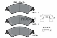 Bremsbelagsatz FÜR Ford Ranger (Tke), VW Amarok (T1A, T1B) - Textar 2563201