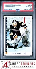 1993 SCORE CANADIAN #225 TOM BARRASSO PENGUINS HOF POP 1 PSA 10