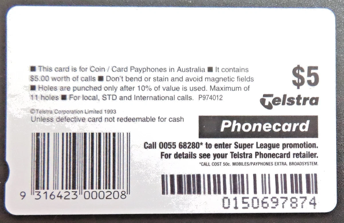 Telstra RUGBY MINT $5 NATHAN LONG from the 1000 PRINT