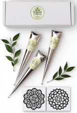 Organic Leaves - Henna Cones 3 30 g 3.17 Ounce Pack of 1 , Reddish Brown