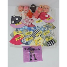 Vintage Finger Puppets Lot of 8 with 20 Fabric Shirts  1 Plastic Hazelle 1950s