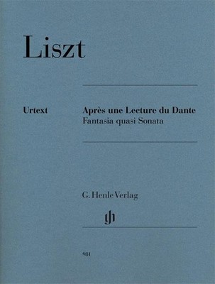 Après une Lecture de Dante Piano Liszt Fantasia quasi Sonata G. Henle Verlag