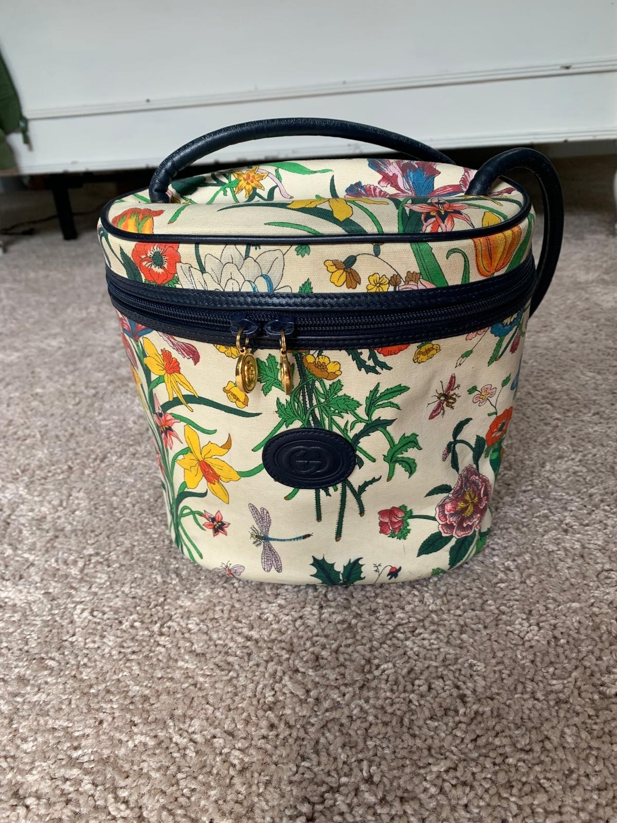 Vintage 1980s Gucci Flora Crossbody Bag Rare Floral Print