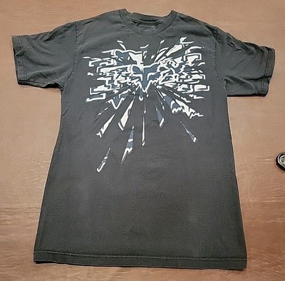 Y2K Fox Racing Shirt Mens M Black Motocross BMX Grunge Riders Co Graphic Shatter