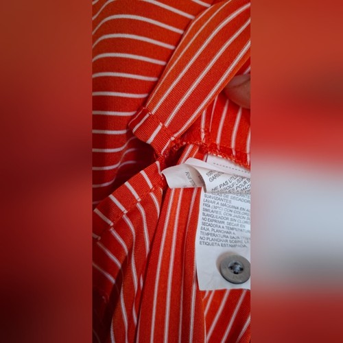 PGA TOUR Men's Firelight Red Stripe GOLF SPORTY Performance Polo Shirt XXL - Picture 7 of 8