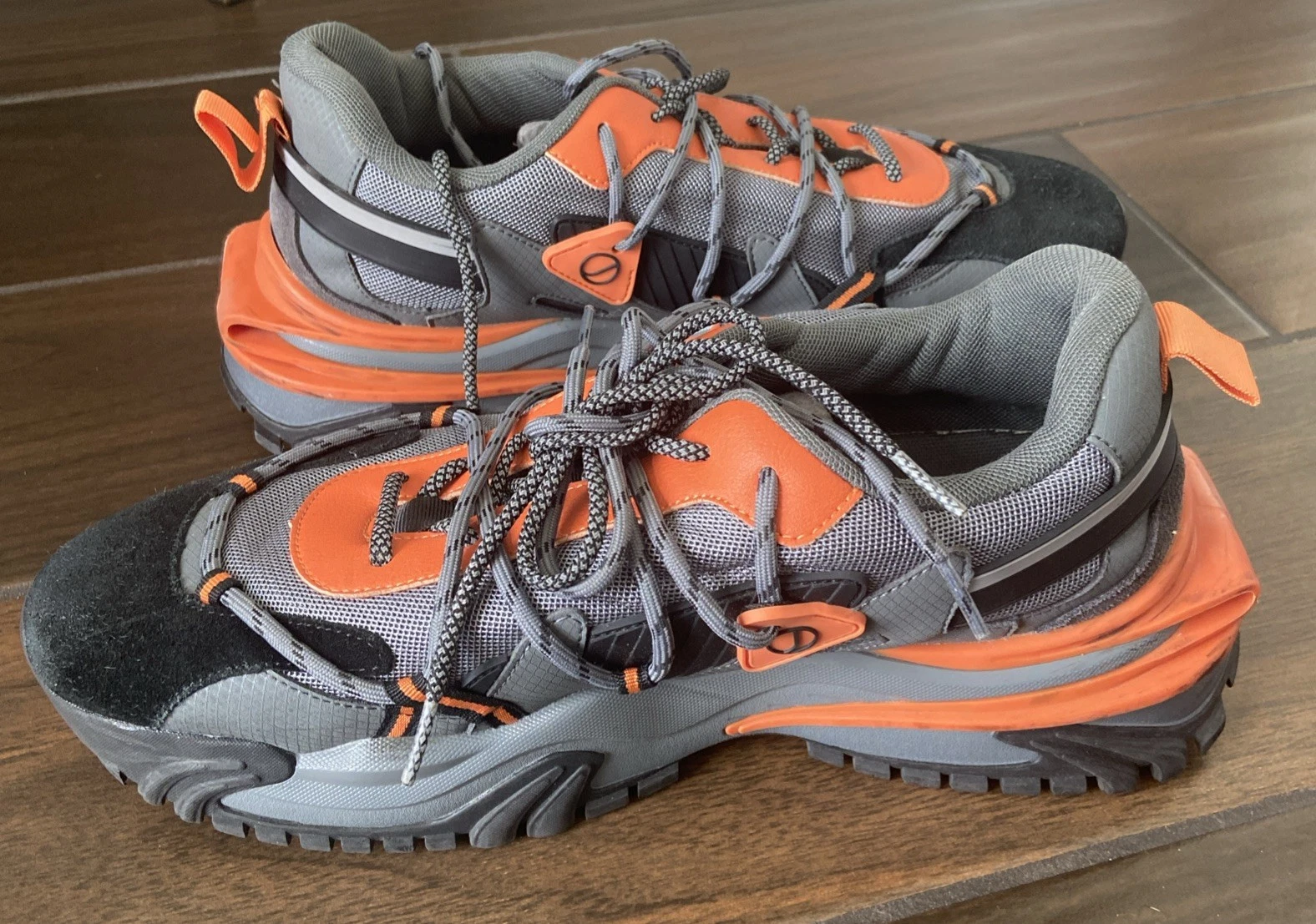 Javi Bits Chunky Trail Sneakers Gray Orange Men’s Shoes Size 11