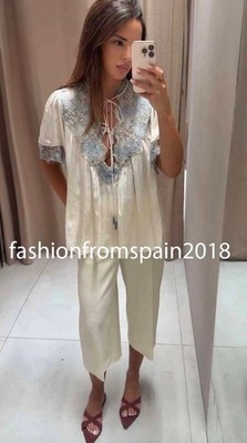 ZARA NEW WOMAN ZW COLLECTION LACE SHIRT XS-XL 5107/240/712