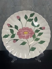 Blue Ridge Southern Potteries Rock Rose 11-3/4” Chop Plate Pink Flower MCM