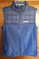Youth VINEYARD VINES Vest Blue Performance polyester quilted size M