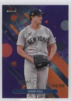 2025 Topps Finest Common Purple Refractor 163/250 Gerrit Cole #92 1i3m