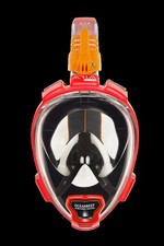 Ocean Reef ARIA QR Full Face Snorkeling Mask - Red S/M Used