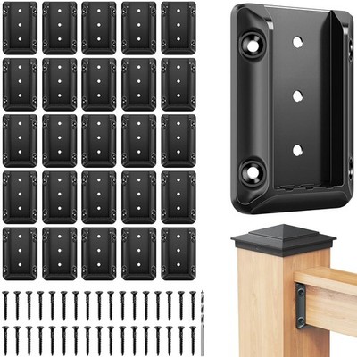 Steel DN Mate 40 PCS Deck Railing Bracket Connectors for 2x4 40, Black 