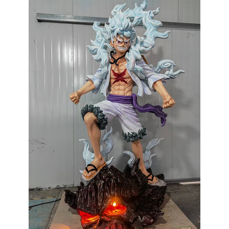 One Piece Monkey D. Luffy Gear 5 1:1 Estatua Tamaño Natural Resina Modelo Pintado a Mano
