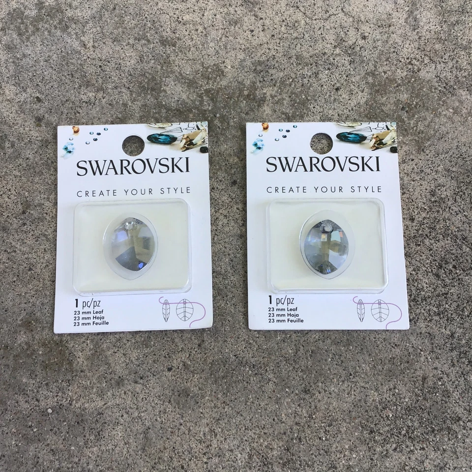 NIP Lot of 2 Create Your Style SWAROVSKI 23mm Blue Shade D.I.Y. Cousin - Image 2 of 4
