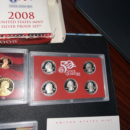 2008-S Complete SILVER Proof Set w Box and COA 1.32 oz Silver - 第 3/8 張圖片