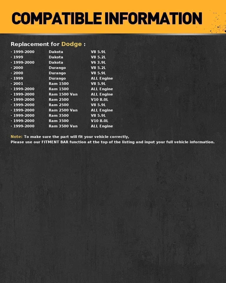 Alternator For 2001 Dodge Ram 1500 5.9L 99-00 Dodge Ram 1500 56028237AB 13823 — 第 2/4 张图片