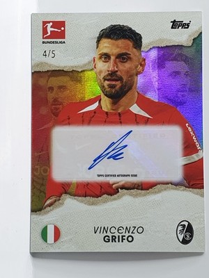 Topps Vincenzo Grifo International Stars 2024/25 Autograph 4/5 Auto