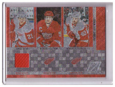Tomas Tatar, N. Lidstrom & H. Zetterberg 2010-11 Zenith Mozaics Material Card #8