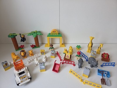 Lego Duplo Zoo Tiere Giraffe, Löwe, Eisbär, Elefant Zoo  Auto Affe Zubehör Set