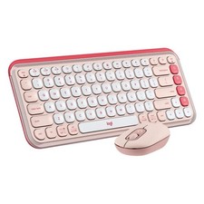 Logitech POP ICON COMBO Wireless Bluetooth Keyboard and Mouse Set Pink