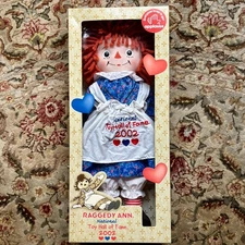 Vintage APPLAUSE Raggedy Ann Plush Rag Doll National Toy Hall of Fame 2002 NIB