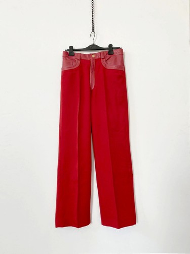 Vivienne Westwood, ⭕ Pantaloni vintage anni 80 Vivienne Westwood pelle rossa lana: punk camicia giacca abito