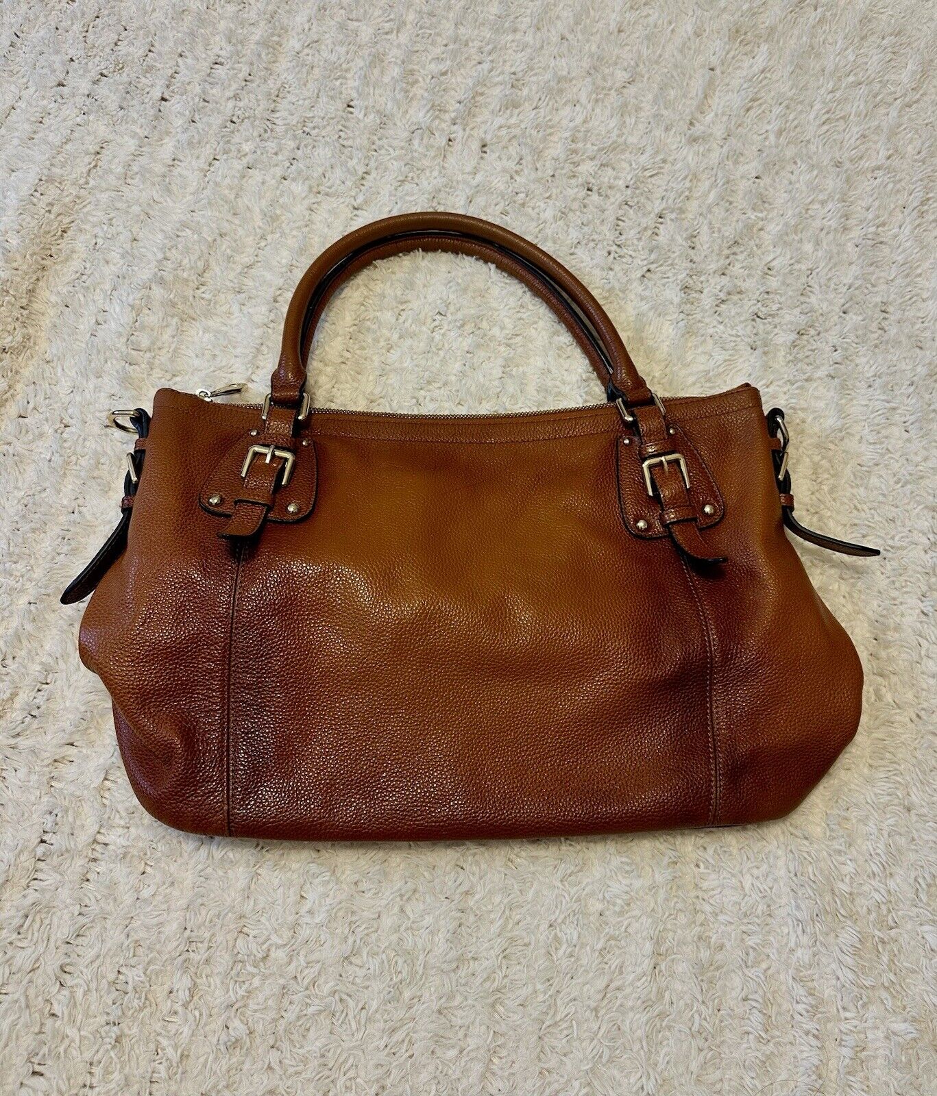 S-ZONE Women Genuine Leather Satchel Handbag Work… - image 2