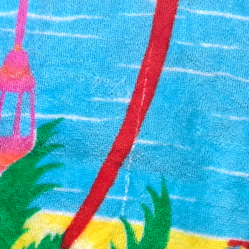 Vintage Retro 80s Color Spray paint Stripe Palm Tree Sail Beach Towel Terrimondo - Picture 8 of 13