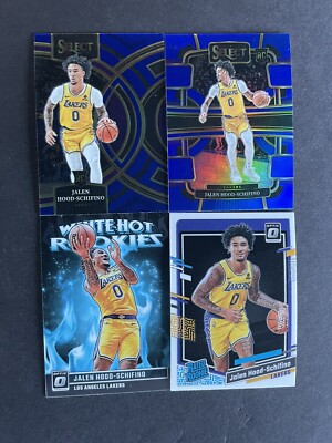 Jalen Hood-Schifino 4-card ROOKIE lot '23 Optic Base/insert+Select Conc/Prem PWE