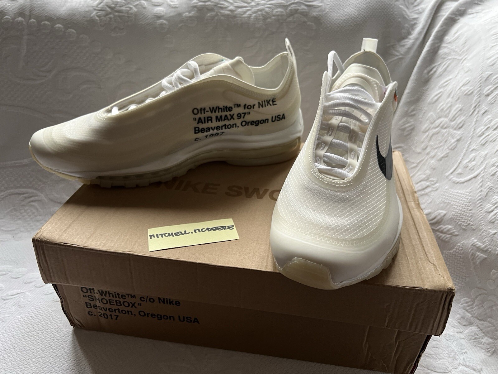 OFF WHITE X NIKE Off White x The 10: Nike Air Max 97 OG Virgil Abloh EU 42 5 NUOVE