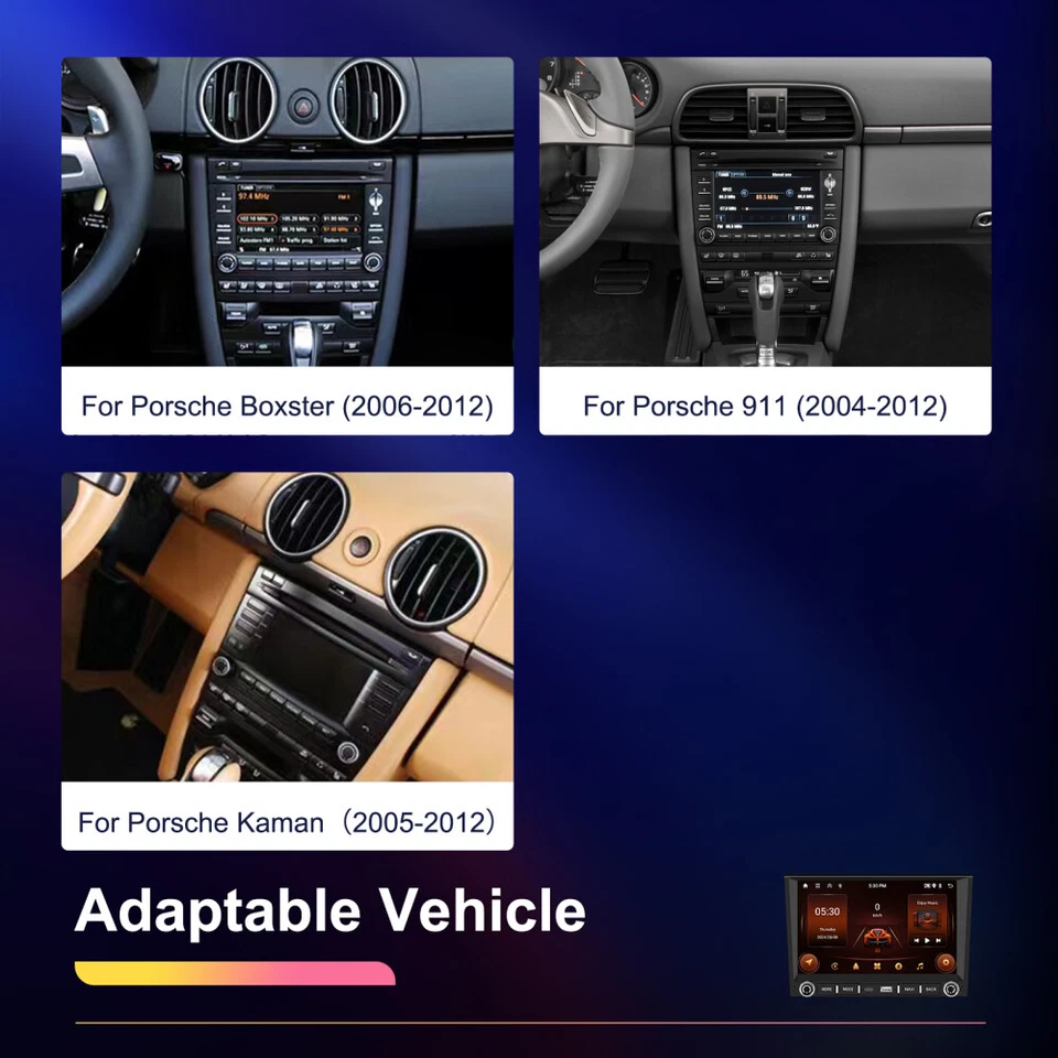 For Porsche 911 Boxster 987 2005-2008 CarPlay Android15 Car Stereo Radio GPS 64G - Image 3 of 4