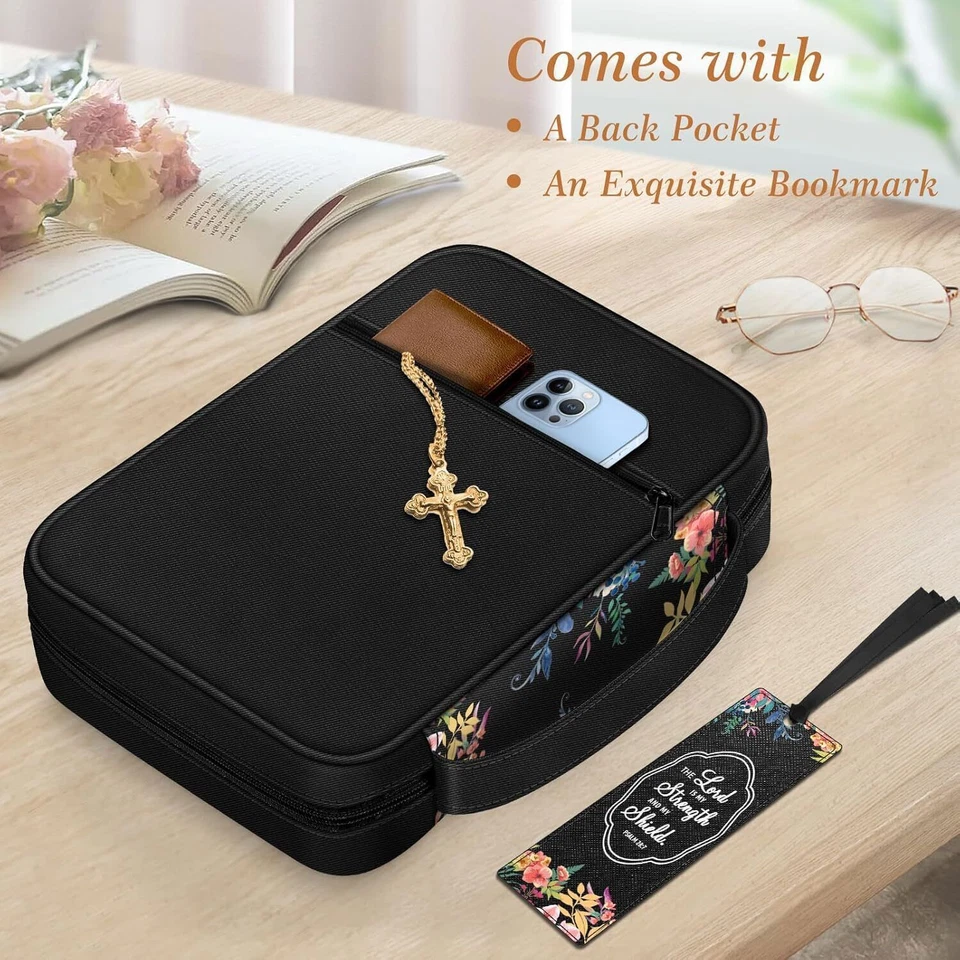Floral Bible Cover Carrying Book Case Church Bag Gift for Mother Lady Women Men - image 4 of 4