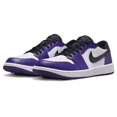 Air Jordan 1 Low Black Court Purple White US Men Size 9 | eBay