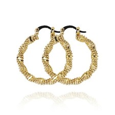 18k Layered real gold filled Round hoop earrings