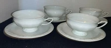 (Set of 4) Rosenthal MARIA White CUPS and SAUCERS (Germany)