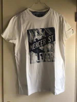 T-shirt blanc pour homme TOMMY HILFIGER taille S - Photo 1/4