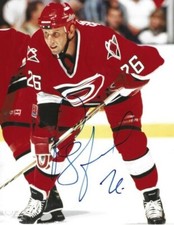 Signed 8x10 RAY SHEPPARD Carolina Hurricanes Autographed Photo - COA