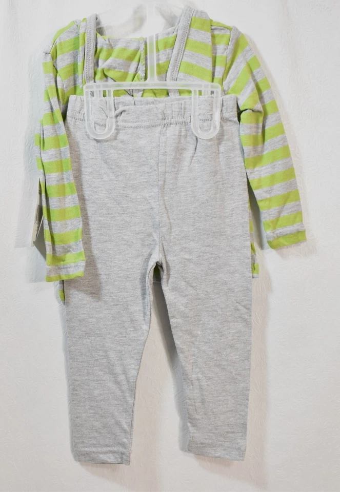 Conjunto de pantalones y top Fisher Price a rayas verdes talla 12 meses conjunto Foto 2 de 4