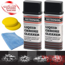 AUTOSOL SOLVO LIQUID CHROME CLEANER 250ML METAL POLISH CLEANER SET - CARS BIKES