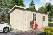 Garage Holz 40mm DILLON PLUS 300x540cm Doppelnut Blockhausgarage Holzgarage