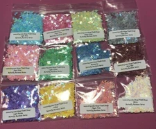 Solvent Resistant BUTTERFLY Shape Glitter Rainbow Series Nail Art Face Body USA