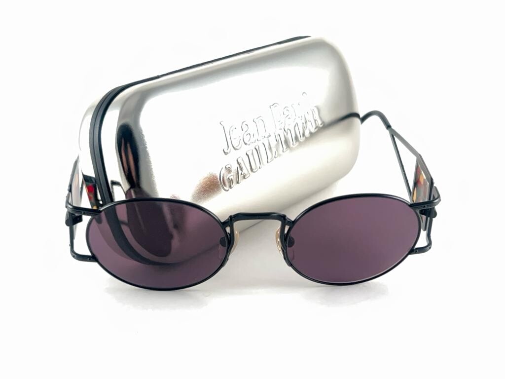 VINTAGE JEAN PAUL GAULTIER 56 4672 STEAM PUNK SIDE LENS 90'S